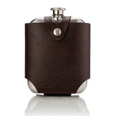 Viski Flask And Traveling Case In Brown