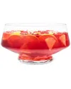 Viski Footed Punch Bowl In Red