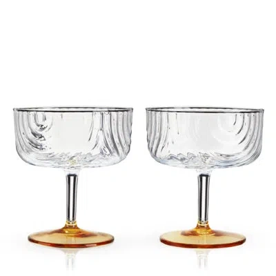Viski Gatsby Coupe Glasses In Clear