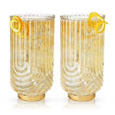 Viski Gatsby Highball Glasses In Clear