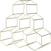 Viski Geo Countertop 6-bottle Wine Rack In Gold
