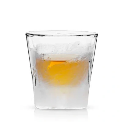 Viski Glacier Double Walled Chilling Whiskey Glass In Clear