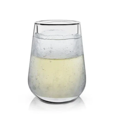 Viski Glacier Double Walled Chilling Wine Glass In Clear