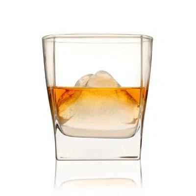 Viski Glacier Mountain Ice Mold With Glass Set In Black