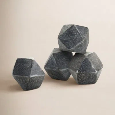 Viski Glacier Rocks Basalt Hexagon Stone In Black