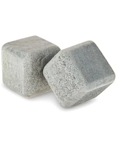 Viski Glacier Rocks Large Soapstone Cubes In Gray