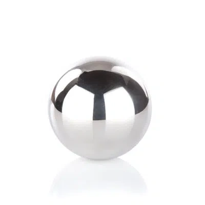 Viski Glacier Rocks Large Stainless Steel Sphere In Silver