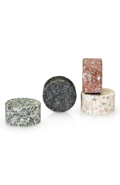 Viski Glacier Rocks Multi-color Granite Stones Set Of 4