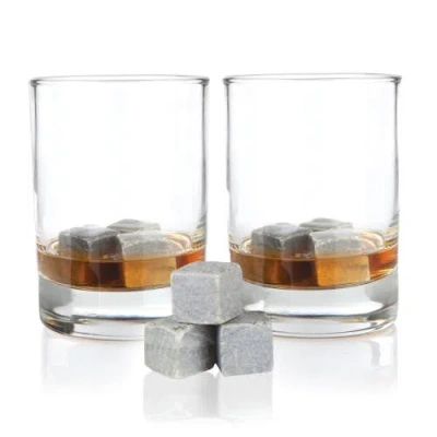 Viski Glacier Rocks Set Of 9 Soapstone Cubes In Grey