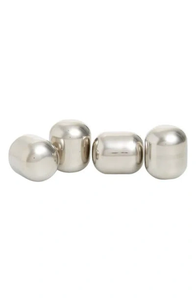 Viski Glacier Rocks Wine Globes In Silver