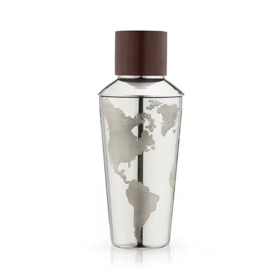 Viski Globe Cocktail Shaker In Silver