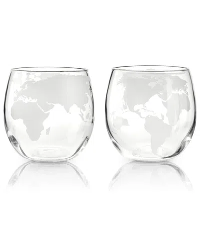 Viski Globe Whiskey Tumblers In Clear