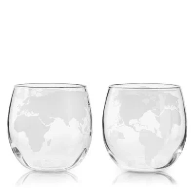 Viski Globe Whiskey Tumblers In Clear