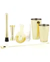 Viski Gold 7pc Bar Essentials Set In Gold