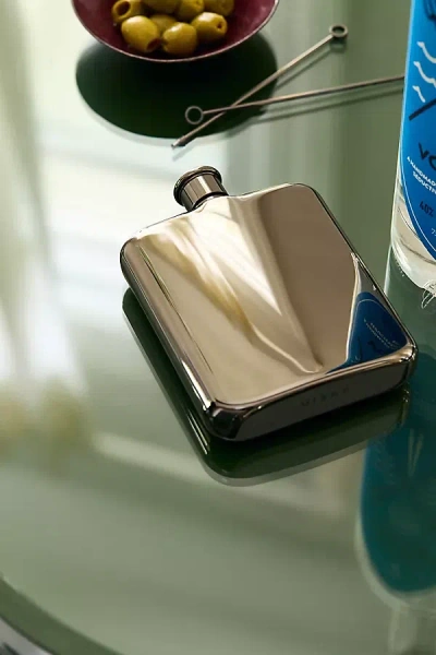 Viski Gunmetal Stainless Steel Flask In Metallic