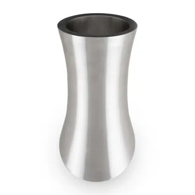 Viski Harrison Convex Bottle Chiller In Silver