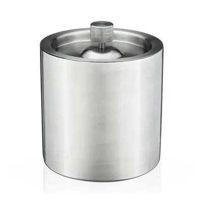 Viski Harrison Insulated Ice Bucket In Stainless Steel In Silver