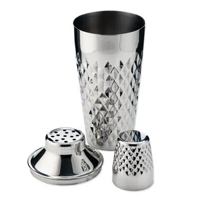 Viski Harrison Irving Stainless Steel Faceted Cocktail Shaker In Silver
