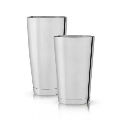 Viski Harrison Stainless Steel Boston Shaker Tin Set In Silver