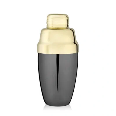 Viski Heavyweight Cocktail Shaker In Black & Gold In Gold;black