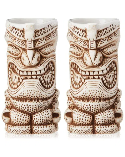 Viski High Tide Tiki Mugs In White