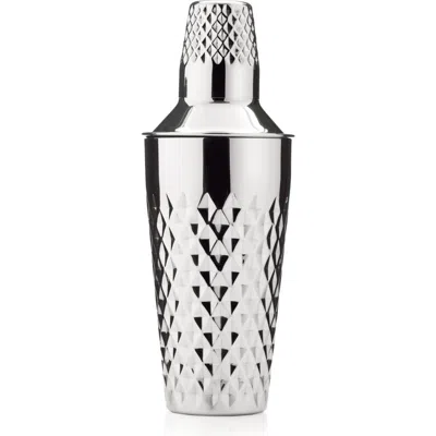 Viski Irving Faceted Cocktail Shaker In Silver