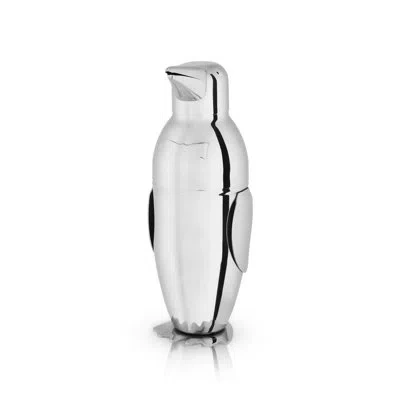 Viski Irving Stainless Steel Penguin Cocktail Shaker In Silver