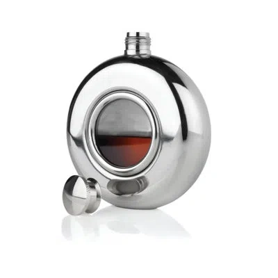Viski Irving Stainless Steel Scope Flask In Silver
