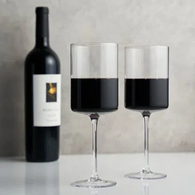 Viski Laurel Crystal Red Wine Glasses In Clear