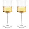 Viski Laurel Crystal White Wine Glasses Set Of 2 In Clear