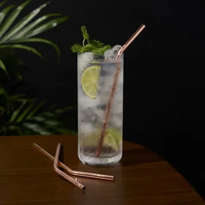 Viski Mercer Summit Cocktail Straws In Gold