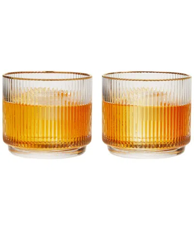 VISKI VISKI MERIDIAN CRYSTAL LOWBALL TUMBLERS
