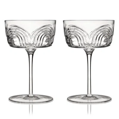 Viski Milo Crystal Cocktail Coupes In Clear