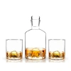 Viski Mountain 3-piece Crystal Liquor Decanter And Tumbler Set In Clear