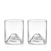 Viski Mountain Crystal Tumblers Set Of 2 In Clear