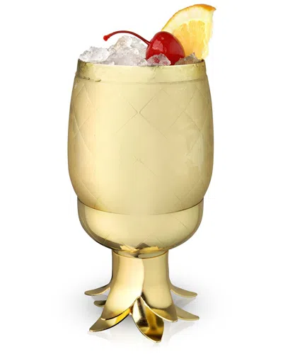 Viski Pacific Gold Pineapple Shaker In Animal Print