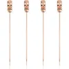 Viski Pacific Tiki Cocktail Picks Set Of 4 In Copper