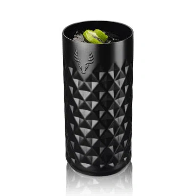 Viski Paragon Stainless Steel Highball Tumbler In Electric In Black