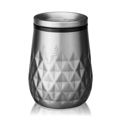 Viski Paragon Stainless Steel Wine Tumbler In Obsidian In Silver