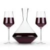 Viski Raye Crystal 3-piece Angled Bordeaux Decanter And Wine Glass Set In Clear