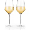 Viski Raye Set Of 2 Crystal Chardonnay Glasses In Clear