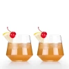 Viski Raye Crystal Angled Cocktail Tumblers Set Of 2 In Clear
