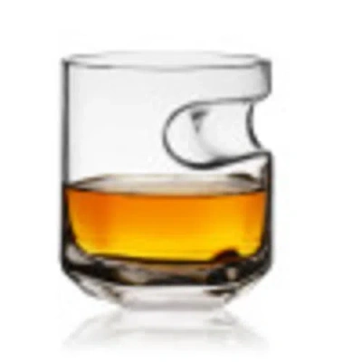 Viski Raye Crystal Cigar Glass In Clear