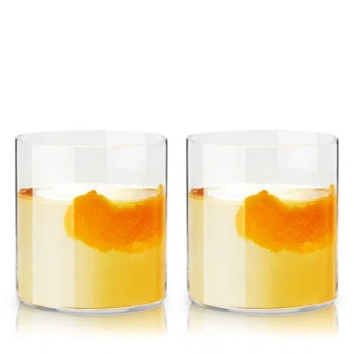 Viski Raye Crystal Element Tumblers Set Of 2 In Clear