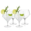 Viski Raye Crystal Gin & Tonic Glasses Set Of 4 In Clear