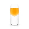 Viski Raye Set Of 2 Heavyweight Crystal Shot Glasses In Clear