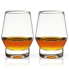 Viski Raye Crystal Heavy Base Whiskey Glasses Set Of 2 In Clear