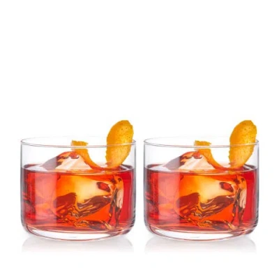Viski Crystal Negroni Glasses Set In Clear
