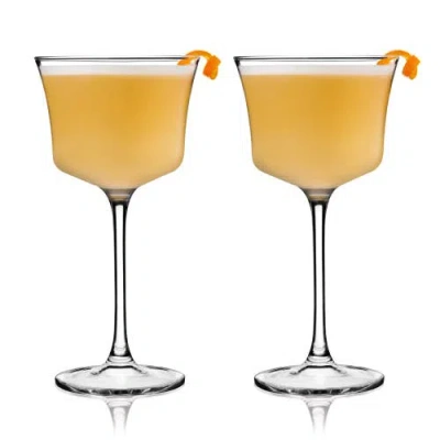 Viski Raye Crystal Sour Glasses Set Of 2 In Clear