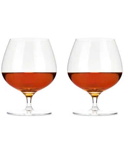 Viski Raye Crystal Wingback Brandy Glasses In Transparent